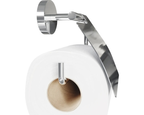 Suport de hârtie igienică montat pe perete cu rolă de hârtie igienică