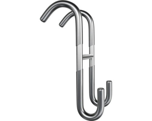 Două agățătoare de ușă argintii din metal