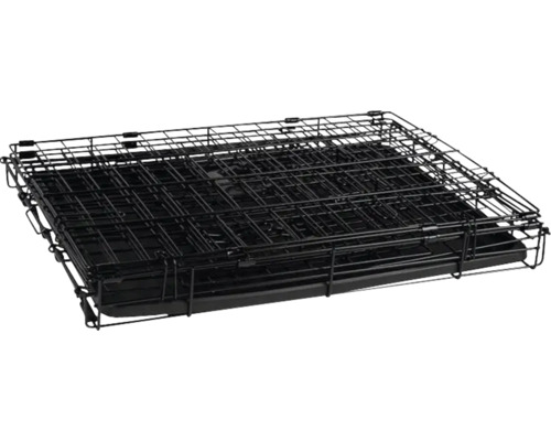 Cușcă pentru câini din sârmă cu tavă din plastic