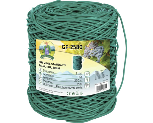 Fir vinil standard Micul Fermier pentru legat flori și legume 2 mm 1 kg 200 m verde