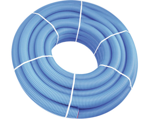 Tub flexibil albastru HDPE Regulus pentru sisteme de ventilație, tratament antibacterian, Ø75 mm, colac 50m