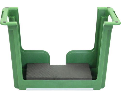 Cadă de mortar verde cu mânere și inserție de cauciuc