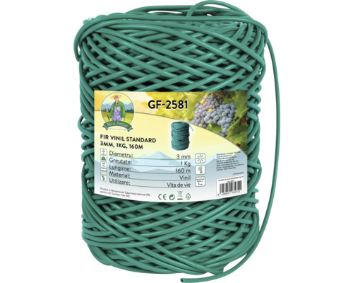 Fir vinil standard Micul Fermier pentru legat viță de vie 3 mm 1 kg 160 m verde