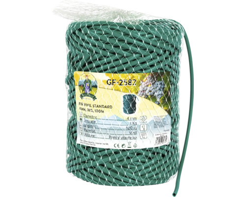Rola de sârmă de legat verde, grosime 4 mm, 1 kg, lungime 100 metri