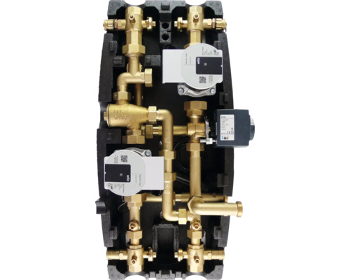 Distribuitor circuit de încălzire cu pompe și racorduri din alamă