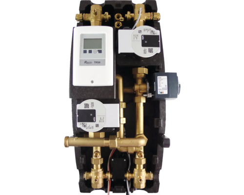 Distribuitor circuit de încălzire cu reglare și pompă pentru instalații de încălzire