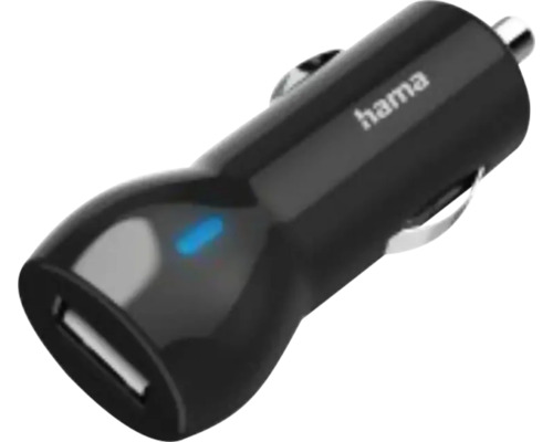 Încărcător adaptor auto Hama 12W USB-A, negru