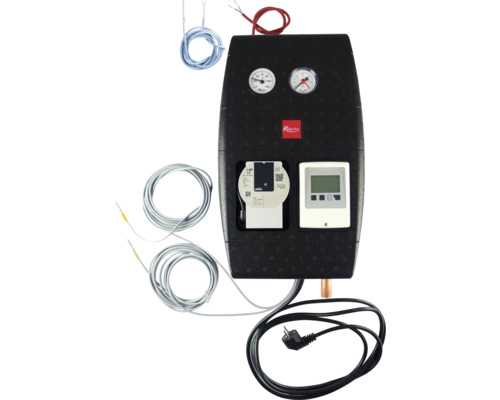 Grup de pompare monotubular Regulus CSE SOL W SRS1 T-E pentru sisteme solare Regulator pentru controlul încălzirii cu manometru, pompă și afișaj