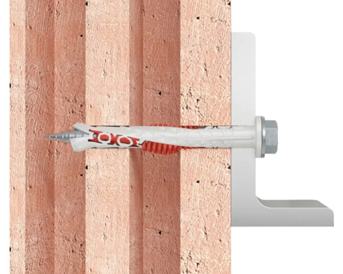 Fixare cu diblu în perete de cărămidă