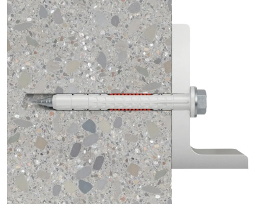 Element de fixare cu șurub într-un perete de beton