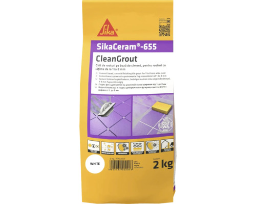 Chit pentru rosturi Sika Ceram Clean Grout 655 white 2 kg