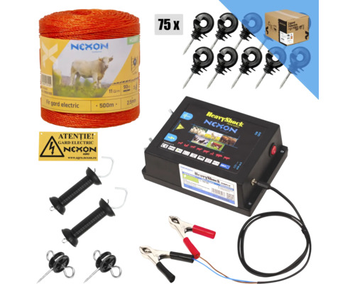 Pachet gard electric NEXON Simple 3.1J 12V Hobby 500 m 3 lițe 80 kg Pachet gard electric NEXON Simple 3.1J 12V Hobby 500 m 3 lițe 80 kg