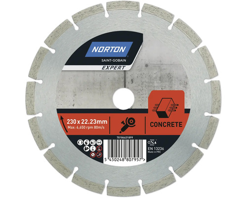 Disc diamantat pentru beton Norton Expert Ø230x22,23mm | HORNBACH