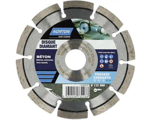 Disc diamantat pentru beton Norton Ø125x22,23mm | HORNBACH