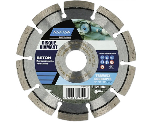 Disc diamantat pentru beton Norton Ø125x22,23mm