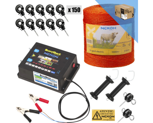 Pachet gard electric NEXON Simple 6.6J 12V Hobby 1000 m 3 lițe 80 kg Pachet gard electric NEXON Simple 6.6J 12V Hobby 1000 m 3 lițe 80 kg