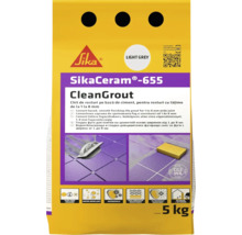 Sika Ceram 655 CleanGrout chit pentru rosturi de gresie, adecvat pentru rosturi cu lățimea de la 1 la 8 mm, sac de 5 kilograme