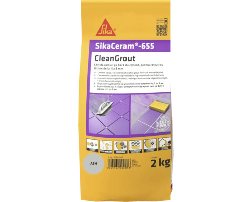 Chit pentru rosturi Sika Ceram Clean Grout 655 ash 2 kg