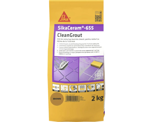 Chit pentru rosturi Sika Ceram Clean Grout 655 brown 2 kg