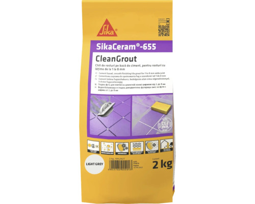 Chit pentru rosturi Sika Ceram Clean Grout 655 light grey 2 kg