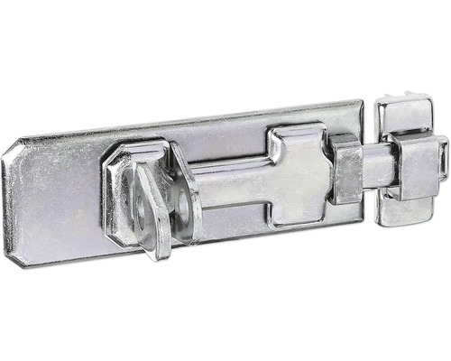 Zăvor metalic universal Alberts 80x35 mm, blocare cu lacăt, oțel zincat galben Zăvor metalic