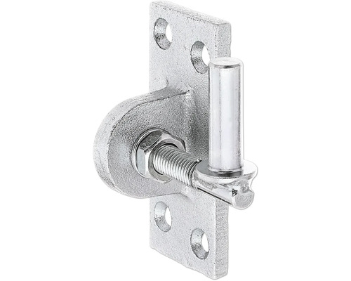Pivot balama de suspendare Alberts Ø13 x 10,5mm, reglabil, oțel zincat galben Șarnier reglabil cu placă pentru porți de grădină