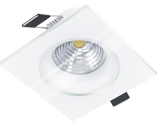 Spot LED încastrat Salabate 6W 380 lumeni IP44, 2700K variabil, 88x88 mm, alb