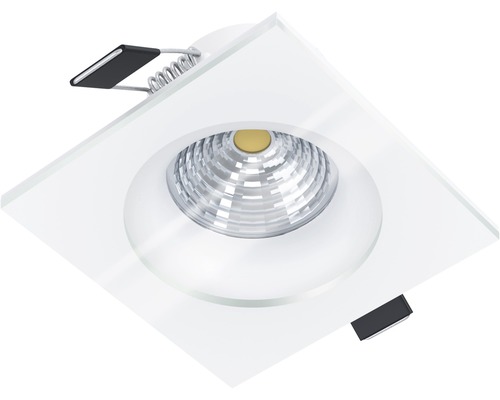 Spot LED încastrat Salabate 6W 450 lumeni IP44, 4000K variabil, 88x88 mm, alb Spot încastrat pătrat cu bec LED