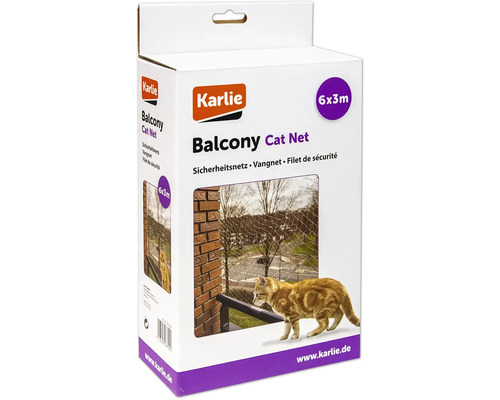 Plasă protecție pentru pisici Karlie Balcony 6x3 m transparent