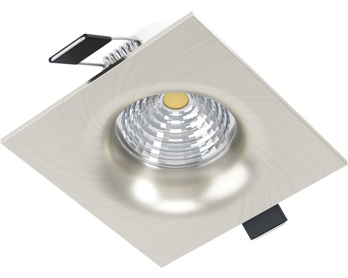 Spot LED încastrat Saliceto 6W 380 lumeni, 2700K variabil, 88x88 mm, nichel satinat