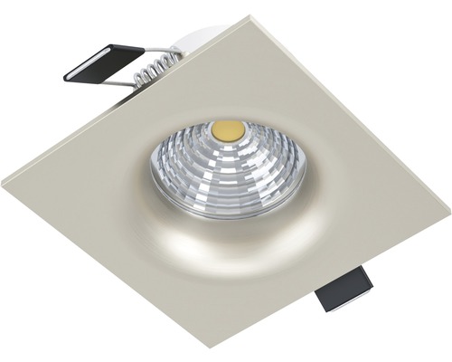 Spot LED încastrat Saliceto 6W 450 lumeni, 4000K variabil, 88x88 mm, nichel satinat-0