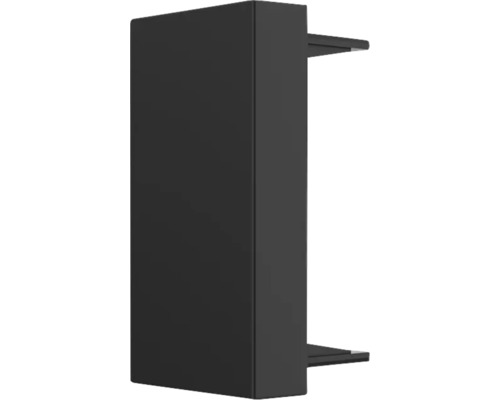 Dulap înalt negru pentru baie, cu rafturi