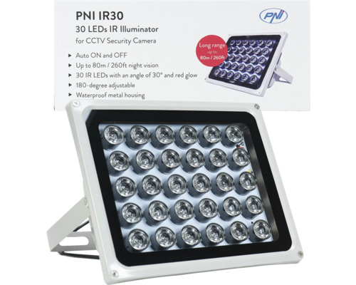 PNI IR30 Iluminator cu infraroșu cu 30 de LED-uri pentru camere de supraveghere