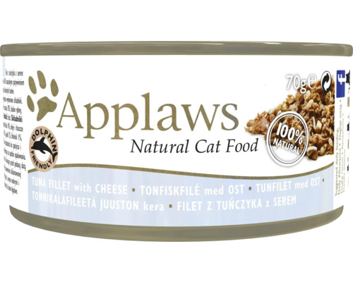 Hrană umedă pentru pisici Applaws Adult cu file de ton și brânză 70 g