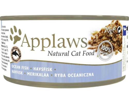 Hrană umedă pentru pisici Applaws Adult cu pește oceanic în supă 70 g
