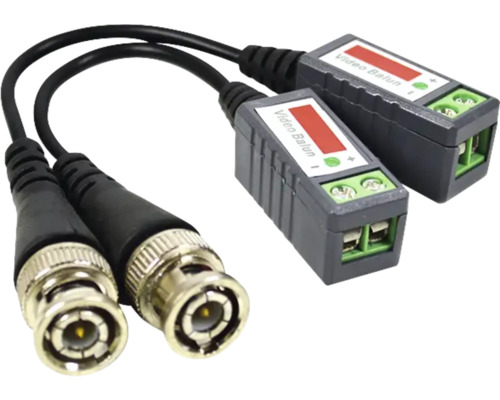 Adaptor video BALUN PNI ACCTVVB pentru cablu CAT5, set 2 bucăți Set balun video cu conectori BNC pentru transmisie video