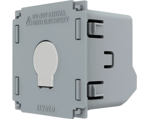 Inserție dimmer Livolo cu avertisment de a nu instala sub tensiune