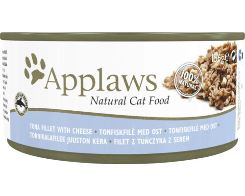 Hrană umedă pentru pisici Applaws Adult cu file de ton și brânză 156 g