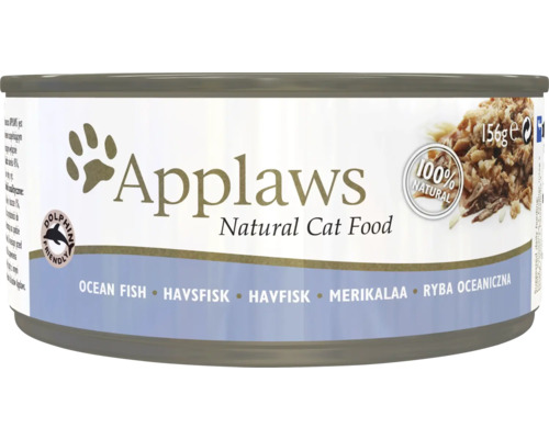 Hrană umedă pentru pisici Applaws Adult cu pește oceanic în supă 156 g