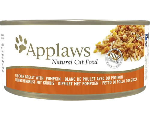 Hrană umedă pentru pisici Applaws Adult cu piept de pui și dovlecel în supă 156 g