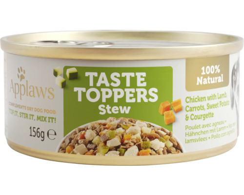 Hrană umedă pentru câini Applaws Taste Toppers Adult cu pui, miel și legume fără cereale 156 g