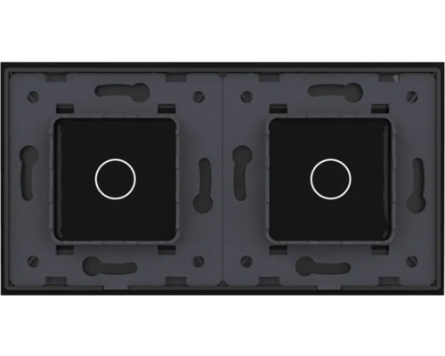 Întrerupător încastrat cu două întrerupătoare