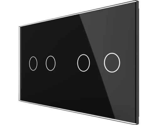 Întrerupător negru cu patru întrerupătoare