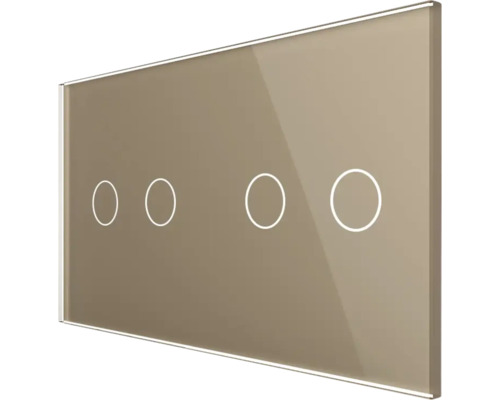 Întrerupător de lumină cvadruplu din sticlă