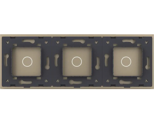 Ramă triplă pentru întrerupătoare și prize