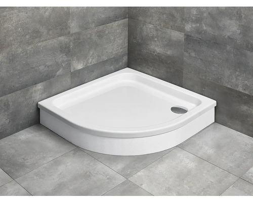 Cădiță de duș semirotundă Radaway Siros A 90x90x17 cm acril alb SBA9917-1