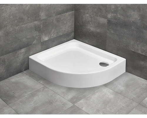 Cădiță de duș semirotundă Radaway Siros E 90x80x17 cm acril alb dreapta SBE9817-1R