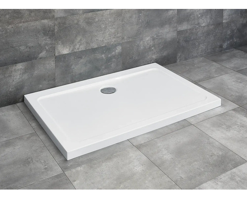 Cădiță de duș dreptunghiulară Radaway Doros Plus D 80x100x4 cm acril alb SDRPD1080-01