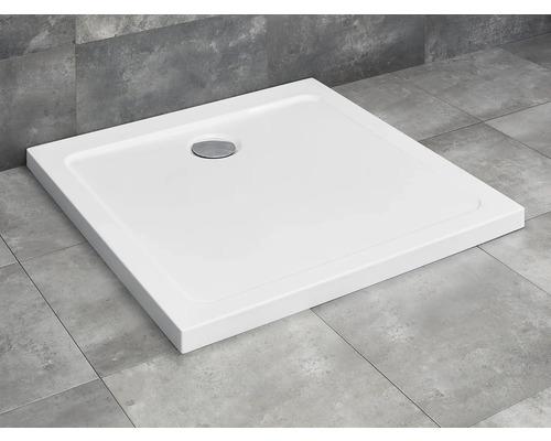 Cădiță de duș pătrată Radaway Doros Plus C 100x100x4,5 cm acril alb SDRPC1010-01