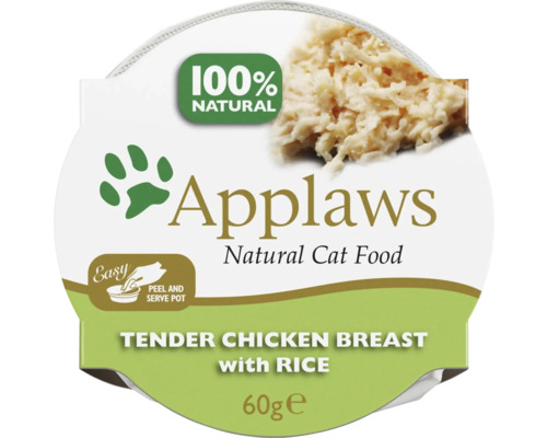 Hrană umedă pentru pisici Applaws Adult Bol cu piept de pui și orez în supă 60 g